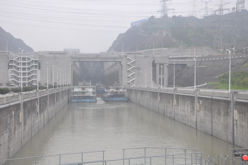 五级船闸全景